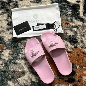 Versace Vibrant Pink and Navy Slides s-l400.jpg main image 2